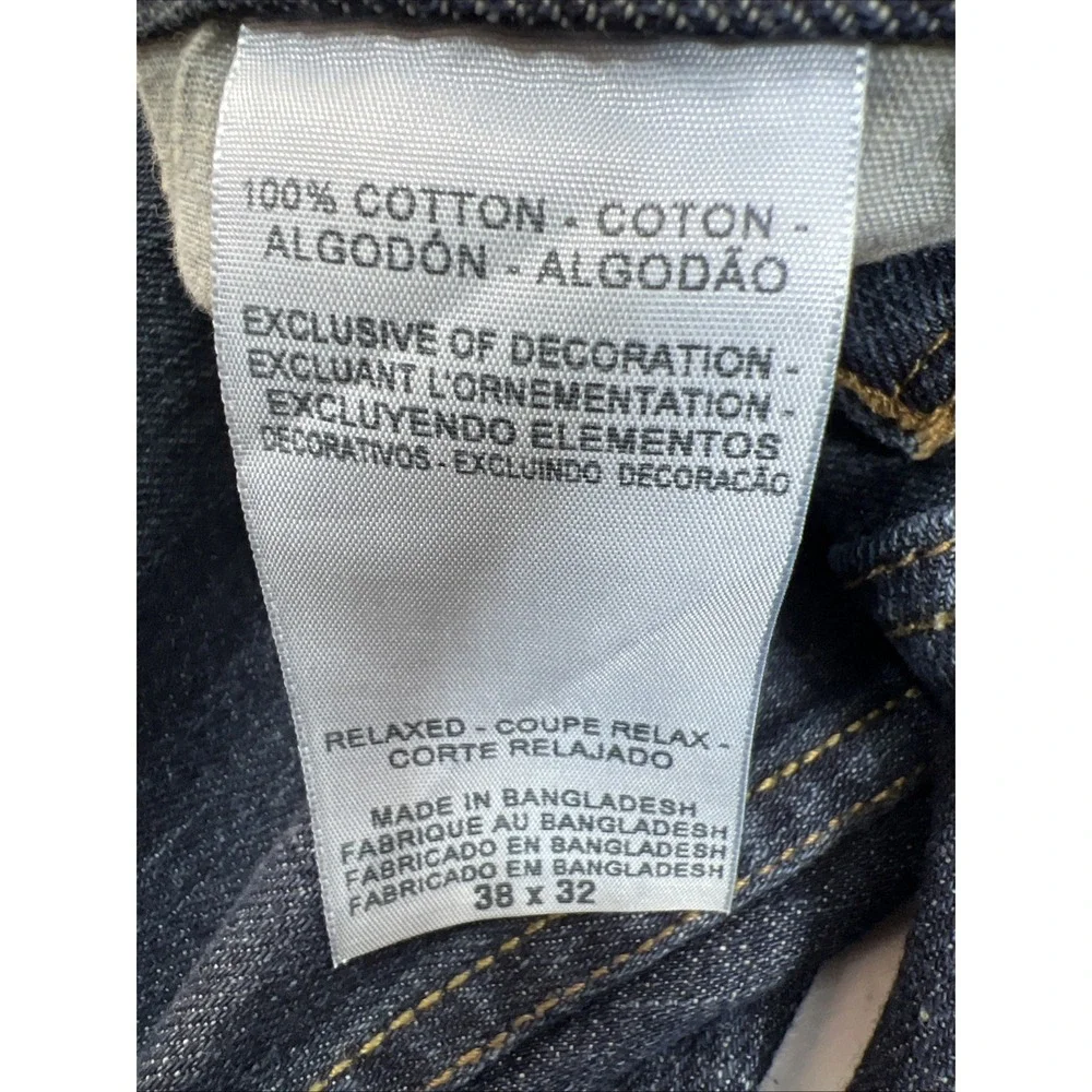 Levi's Denizen 285 Relaxed Fit 100% Cotton Blue Denim Jeans Straight Leg Size 38